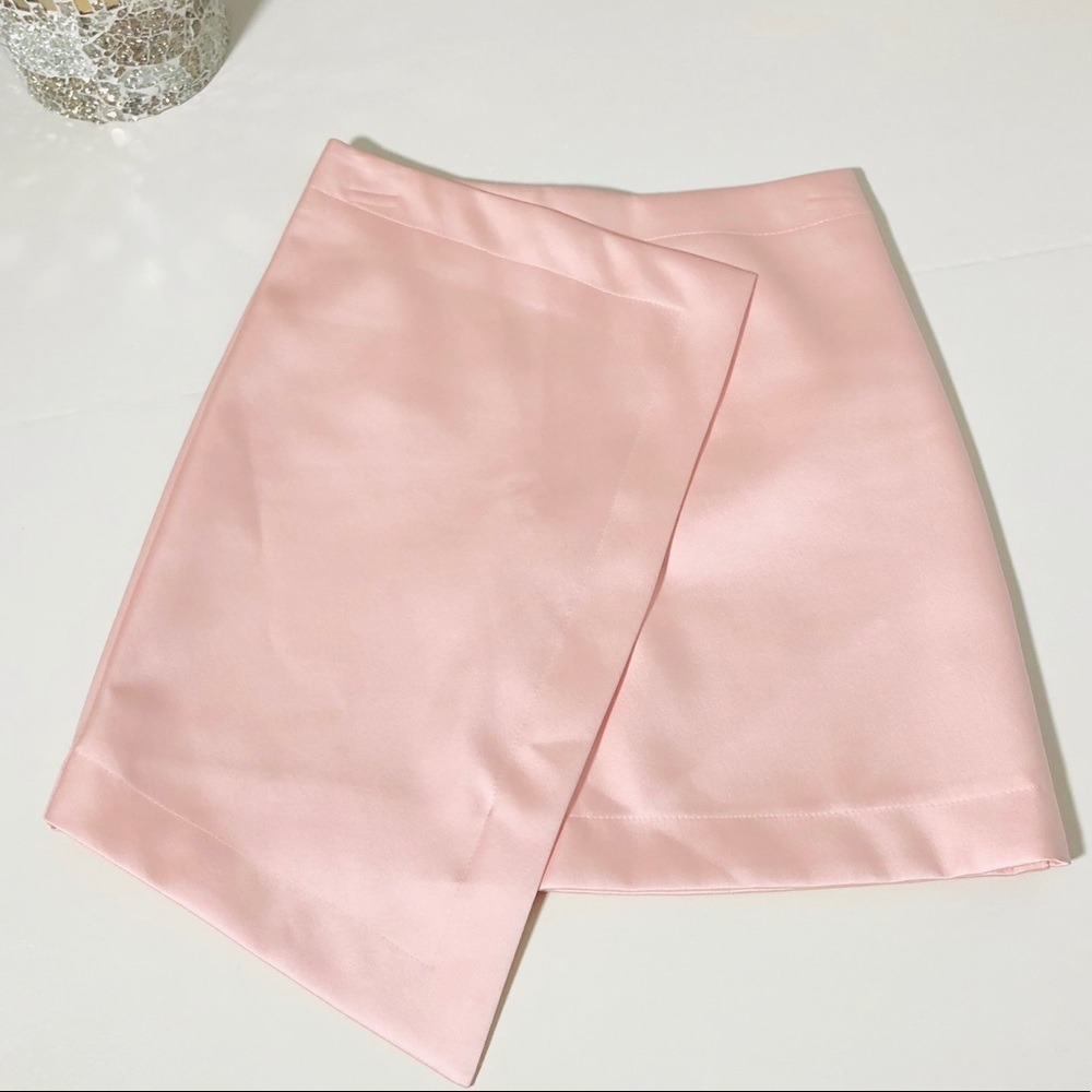 Topshop Pink Satin Skirt